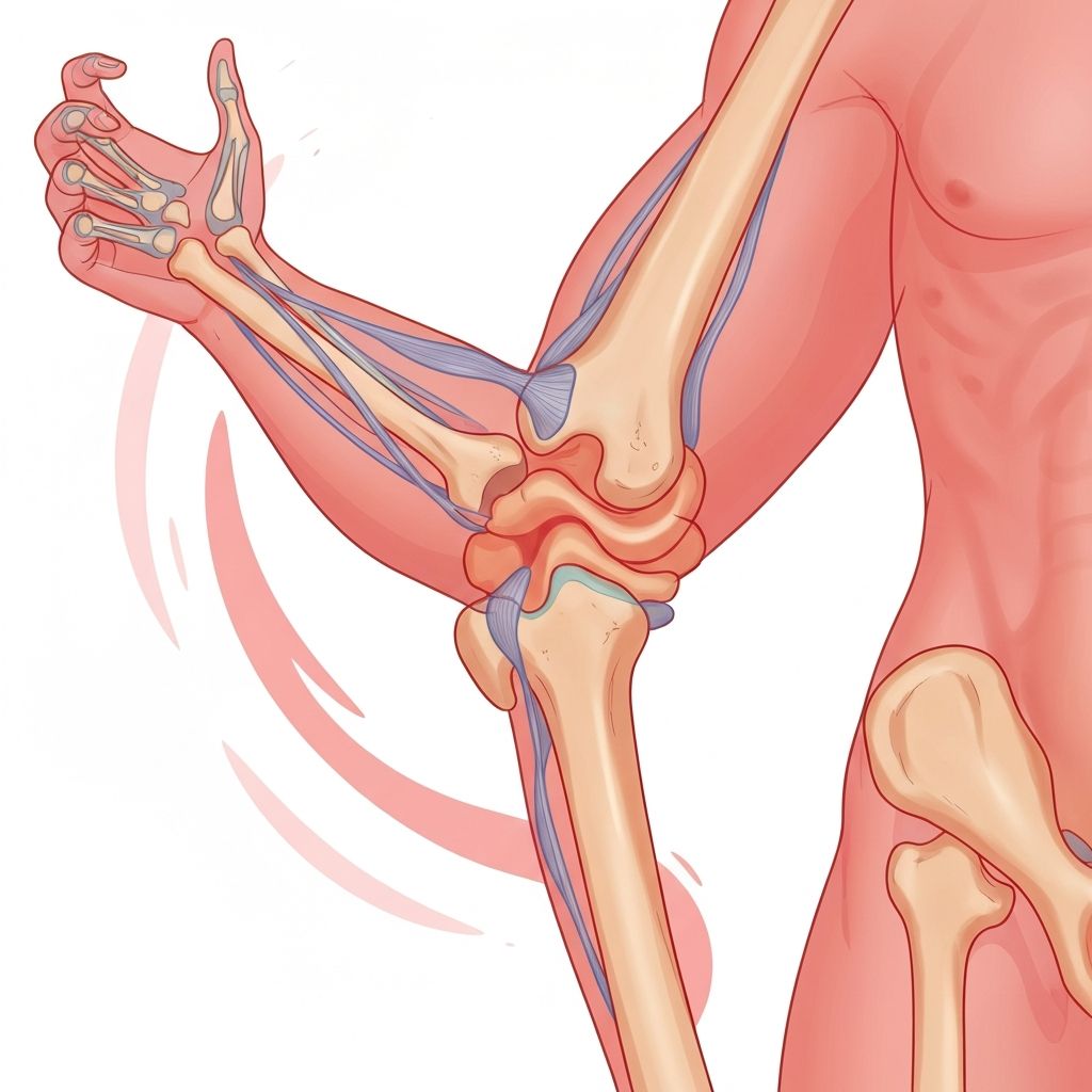 Illustration of healthy joint movement with flowing lines